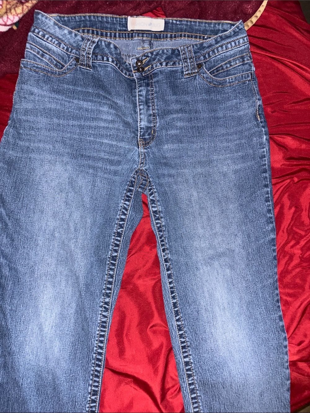 Fashion Bug Women's Boot Cut Jeans in Light Blue Wash